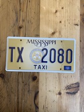 Vintage Mississippi - TAXI - US License Plate TX 2080