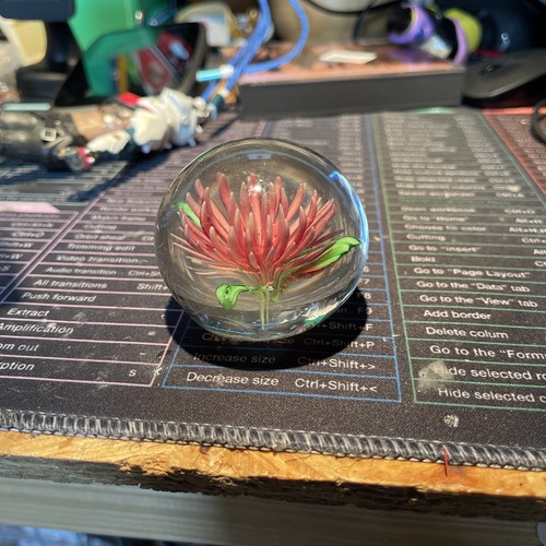 Vintage art glass paperweight - vintage,