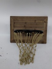 Rustic Wooden Mini Basketball Hoop with Net Wall Mounted