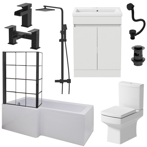Complete bathroom suite black - complete,