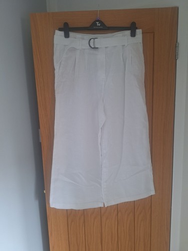 Womens soft white belted - , linen