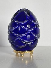 Faberge Cobalt Blue Egg-No