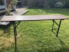 Vintage Wooden Trestle Table