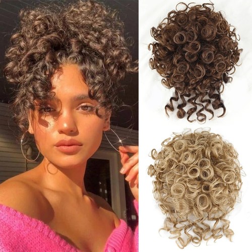 1pc messy curly - 1pc, bun