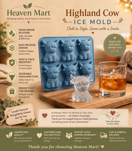 Mini highland cow - mini, ice