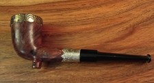 Antique/Vintage Pipe .  Silver Banded 
