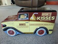Hershey's Kisses Milk Chocolate Tin Van Lorry Size 13" x 7" Ideal Biscuit Tin
