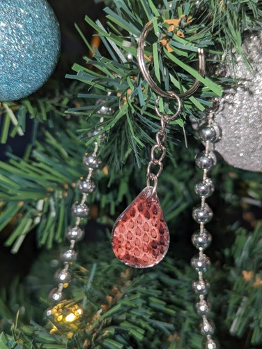 Snake skin key ring - key,