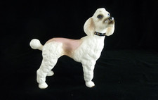Large Coopercraft England White and Champagne POODLE with topknot.