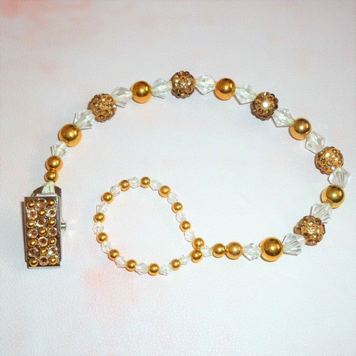 Rose gold white shamballa - rose,