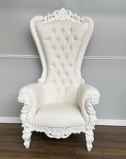 Throne Chair   In French White