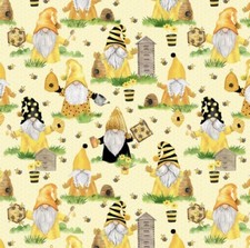 Bolt End Timeless Treasures Bee Honey Hive Summer Gonk 100% Cotton Fabric