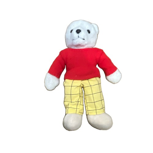 Rupert bear white plush teddy - rupert,