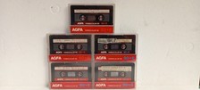 5 AGFA FERROCOLOR HD 90 CASSETTE TAPES, 1985/6