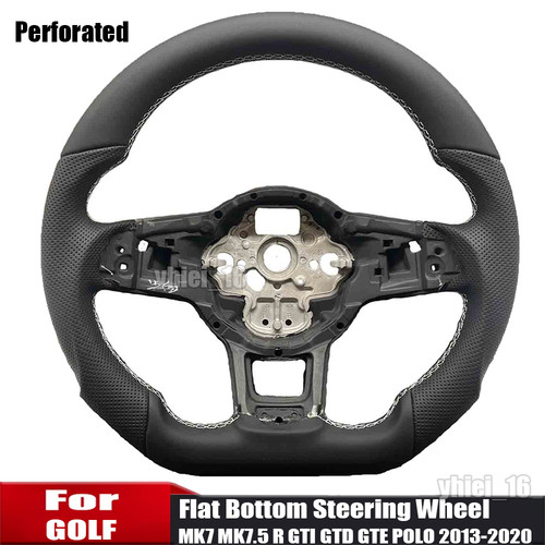 Perforated leather steering - leather,