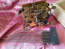 TRIPLE CHIME Clock MOVEMENT whittington St.Michael Westminster AND 8 CHIME RODS