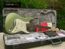 ♚AS_NEW!♚ 2018 FENDER American ELITE STRATOCASTER USA ♚SATIN JADE♚ EBONY !♚Ultra