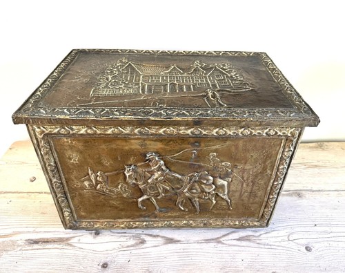 Brass clad fireside log - fireside,