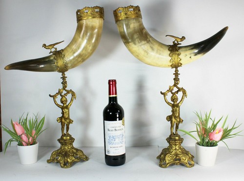 Pair antique french - pair, bronze