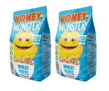 Honey Monster Wheat Puffs Breakfast Cereal 2 x 500g 1KG