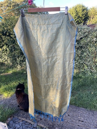 Beautiful blue and - , silk