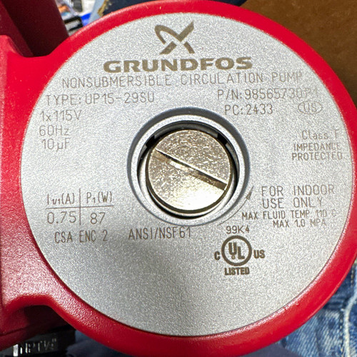 Grundfos up15 29su circulation - grundfos,