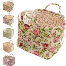 Pastoral Style Fabric Storage Basket Sundries Storage Organizer Clothes