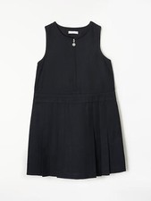 Girls Navy School Pinafore Uniform Pleated School Wear