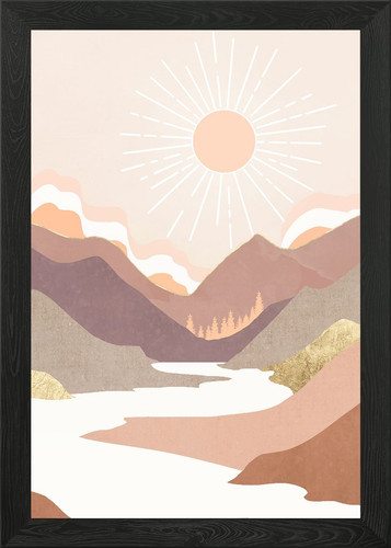 Salmon vista framed wall - framed,