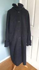 Centigrade Single Breast Boucle Wool Blend Coat  In Black Size large  QVC 