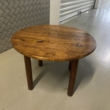 Vintage Small Low Wooden Round