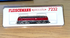 N GAUGE FLEISCHMANN 7232 DB 210 002 2 BURGUNDY / GREY DIESEL LOCOMOTIVE BOXED