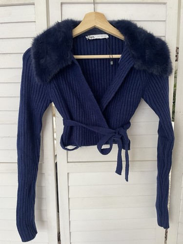 Lovely zara blue wrap faux - lovely,