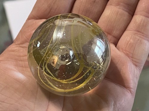 Large yellow spaghetti glass - yellow, spaghetti,