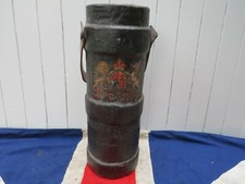 OLD HERALDIC ANTIQUE CANVAS WW1 MILITARY CORDITE CARRIER ARMORIAL COAT OF ARMS 
