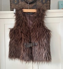 Brown Faux Fur Gilet Vest With
