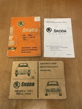 Skoda Drivers And Maintenance Manuals, 100,110LS,110R. 1970’s Used