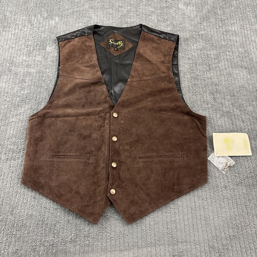 Scully leather vest men - leather, men's