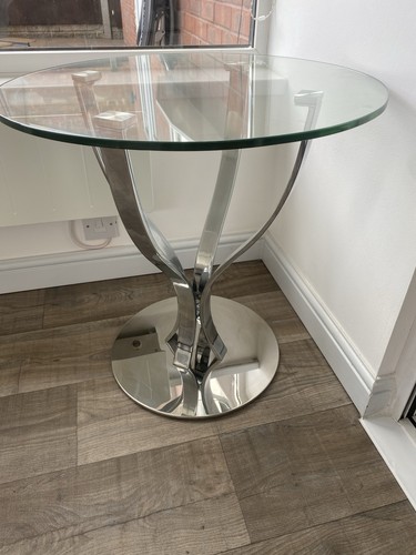 Clear glass side table - clear,