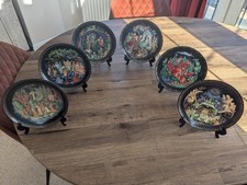 Russian legends fairy tale folk lore tianex palekh collectible plates x6