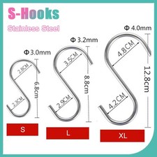 Stainless steel metal hooks - steel, s-hooks