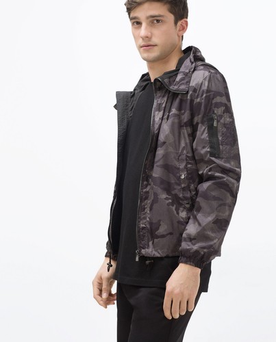 Zara man grey camouflage - zara,