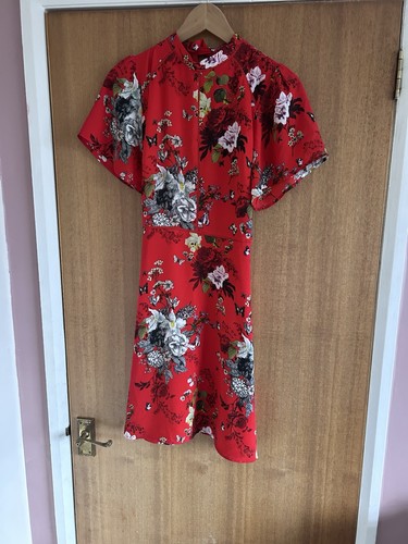 Oasis dress red floral size - dress,