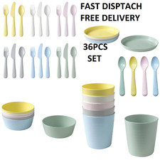 36 Pc IKEA Kids Pastel Plastic