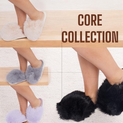 Women fluffy memory foam slip - memory,