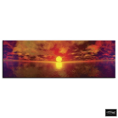 Panoramic sunset seascape - ,