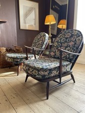 Ercol Windsor Model 230E Original 3 piece Suite 2 Armchairs, 2 Seater Sofa