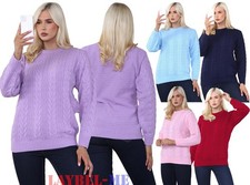 Ladies Women Cable Knit Long