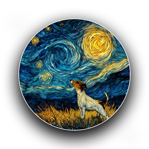 Jack russell dog night - dog, sky