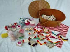 Toy Picnic Basket With Knitted Food